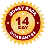 14 Day Money Back Guarantee product label or badge or sticker iimage solated on white background